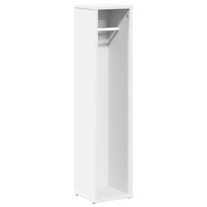 vidaXL Шкаф за баня с поставка за ролки, бял, 20,5x20x90 см