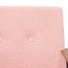 vidaXL фотьойл Розово 59 x 75 x 78 см Къдрав текстил, подобен на вълна