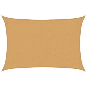 vidaXL Платно-сенник, 160 г/м&sup2;, правоъгълно, пясъчно, 2x3 м, HDPE