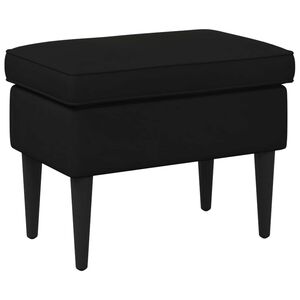 vidaXL Пуф за крака Черно 55 x 35 x 41 см Кадифе