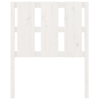 vidaXL Горна табла за легло, бяла, 80,5x4x100 см, бор масив
