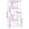 vidaXL Висок шкаф Дъб 69,5 x 34 x 180 см Инженерно дърво