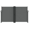 vidaXL Прибираща се странична тента, антрацит, 140x600 см