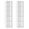 vidaXL Шкафове за обувки, 2 бр, бели, 27,5x27x102 см, инженерно дърво
