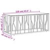 vidaXL Маса за кафе 110x45x45 cм неръждаема стомана и стъкло