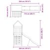 vidaXL Комбинирано детско съоръжение, масивна дугласка дървесина