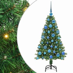 vidaXL С изкуствено коледно дърво с 150 LED светодиода Зелен 120 cm