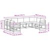 vidaXL Комплект дивани за открито 9 pcs Натурален и Антрацит
