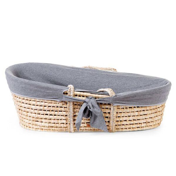 CHILDHOME Кошче за новородено с матрак и калъф, естествено и сиво