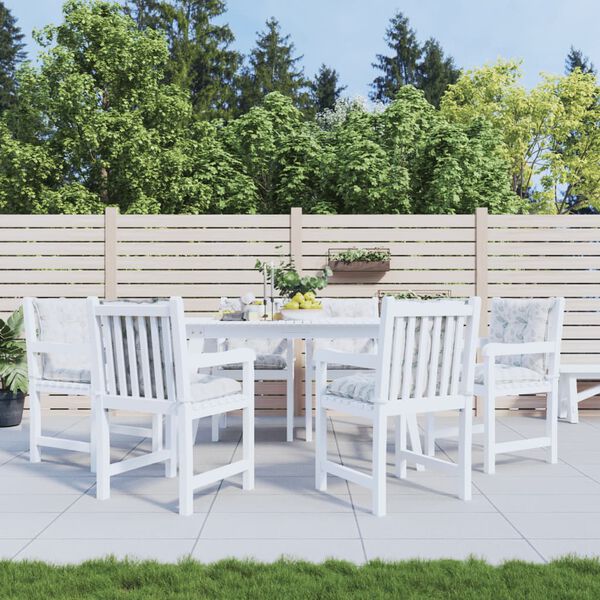 vidaXL Възглавници за стол с ниска облегалка, 6 бр, на листа, текстил