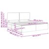 vidaXL Рамка за легло с таблото Бяло 180 x 200 cm Солидно борово дърво