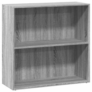 vidaXL Библиотека, сив сонома, 80x30x77 см, инженерно дърво