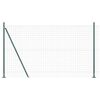 vidaXL Ограда с пост Зелен 1,2 x 25 m Стомана и PVC