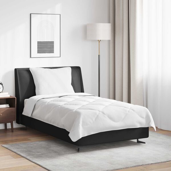 vidaXL Цялосезонен завивка с възглавница 2 pcs Бяло Микрофибър