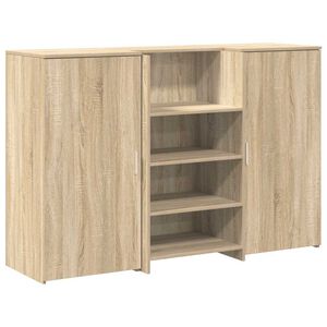 vidaXL Приемно бюро, дъб сонома, 155x50x103,5см, инженерно дърво