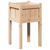 vidaXL Градинска саксия Природа 40 x 40 x 70 см Солидно борово дърво