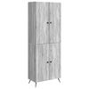 vidaXL Комплект шкафове 2 pcs Сив Сонома Инженерна дървесина