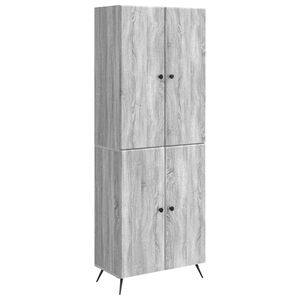 vidaXL Комплект шкафове 2 pcs Сив Сонома Инженерна дървесина