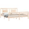 vidaXL Рамка за легло с табла, 200x200 см, дърво масив
