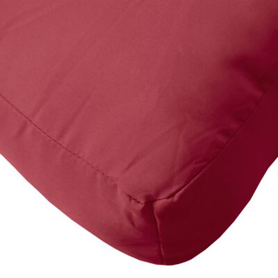vidaXL Палетна възглавница, 60x60x12 см, виненочервена, текстил