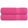 vidaXL Кърпи за баня FROGN 2 бр. Розови 100x150 см 360 г/м&sup2;