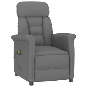 vidaXL Масажен стол Тъмен сив 96.5 x 70.5 x 95 см Микрофибър