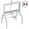 vidaXL Капани за къртици, 4 бр., сребърни, поцинкована стомана