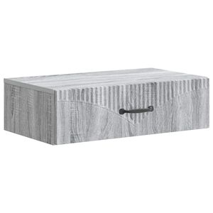 vidaXL Стенен страничен масичка Сива сонома 59 x 34,5 x 17 см
