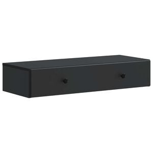 vidaXL Стенен страничен масичка Черно 87,5 x 34,5 x 17 см