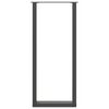vidaXL Крака за бар маса, U-образни, 2 бр., антрацит, 50 x (110-111) см, стомана
