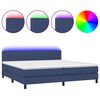 vidaXL Боксспринг легло с матрак и LED, синя, 200x200 см, плат