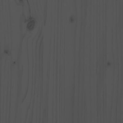 vidaXL Плантер с рафт, сив, 54x34,5x81 см, борово дърво масив
