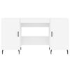 vidaXL Бюро, бяло, 140x50x75 см, инженерно дърво