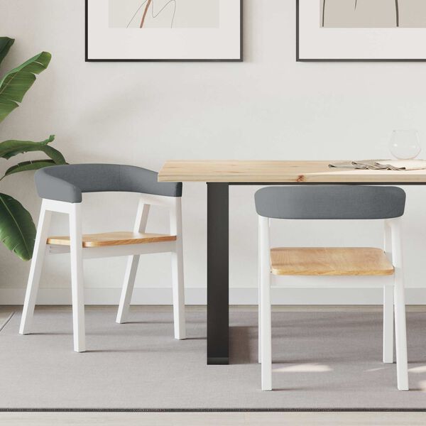 vidaXL Обедени столове 2 pcs Бяло 54 x 57 x 73 см