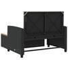 vidaXL Градински диван с възглавници 2-местен черен полиратан и акация