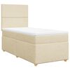 vidaXL Боксспринг легло с матрак, кремава, 80x200 см, плат