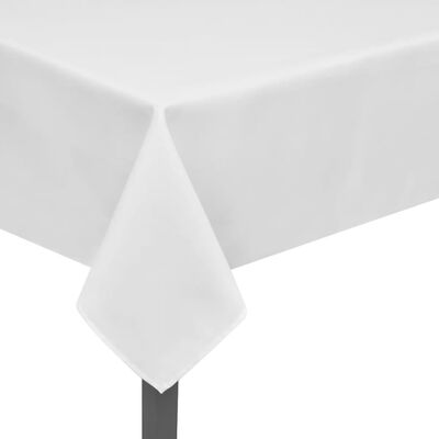 Покривки за маса, бели, 5 бр, 190 x 130 см