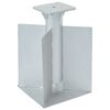 vidaXL Стойка за чадър за вграждане сребриста 27,5x27,5x45 см стомана