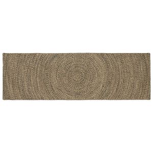 vidaXL Килими за помещение Естествено и черно 80 x 300 cm юта