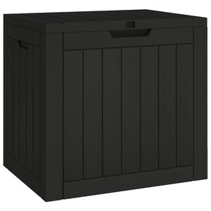 vidaXL Градински сандък за съхранение черен 55,5x43x53 см полипропилен