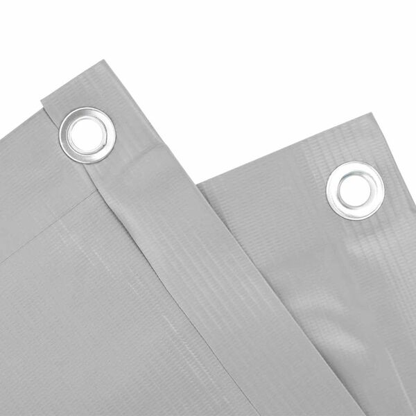 vidaXL Параван за тераса, сив, 400x75 см, PVC