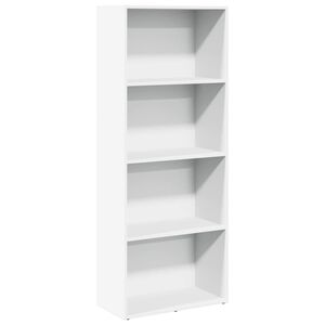vidaXL Библиотека, бяла, 60x30x152 см, инженерно дърво