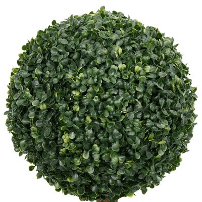 vidaXL Изкуствен чемшир във формата на топка със саксия зелен 119 см