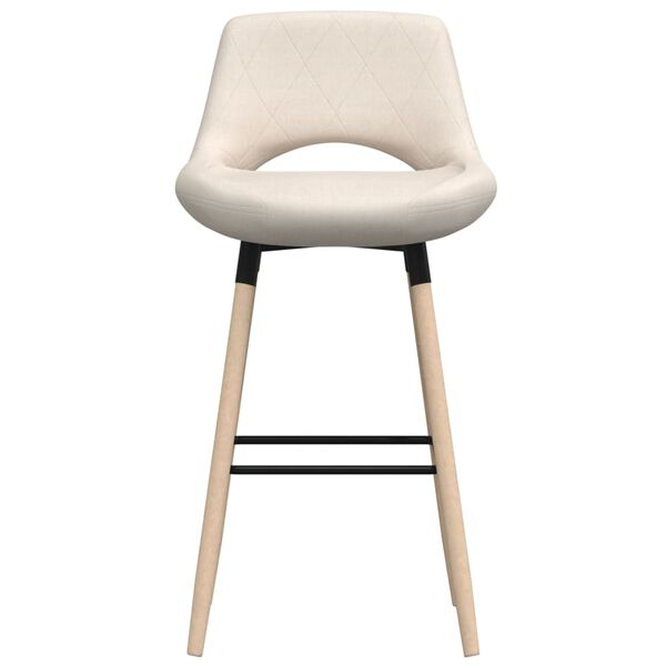 vidaXL Бар табуретка, кремава, текстил