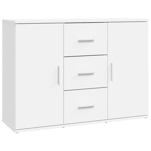 vidaXL Сайдборд, бял, 91x29,5x65 см, инженерно дърво