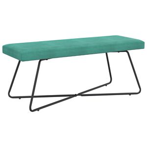 vidaXL Пейка Едноцветен Тюркоаз 110 x 40 x 45 cm Кадифе
