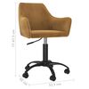 vidaXL Въртящи се трапезни столове, 4 бр, кафяви, кадифе