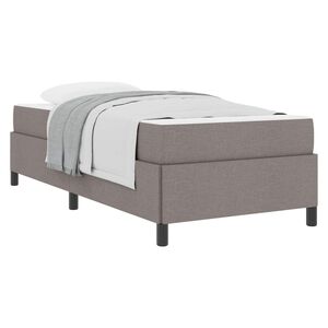 vidaXL Легло с пружинирана основа Таупе 90 x 200 cm текстил