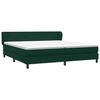 vidaXL Box Spring легло с матраци Тъмно зелено 200x210 cm кадифе