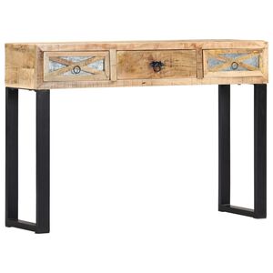vidaXL Конзолна маса, 110x30x76 см, мангово дърво масив
